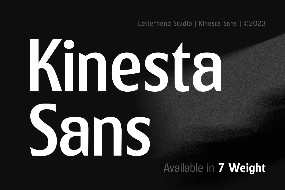 Kinesta Sans - Variable Typeface freebies hand lettering tagline font
