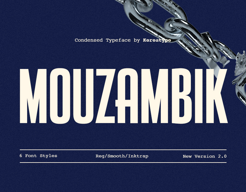 Mouzambik | 6 Styles Condensed Typeface | Free Font