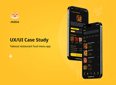 Takeout restaurant app design android app case study ios prototyping ui ux wireframing