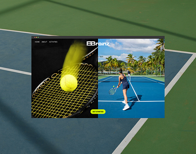 Tennis Website 3d animation bbrainz branding design graphic design logo ui