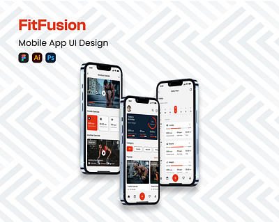 FitFusion App Design app design figma fitness app mobile app product design uiux user experience user experience design user interface user interface design