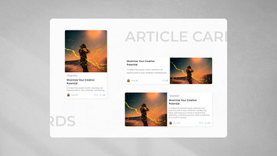 Article Cards UI app article auto layout cards design mobile ui web