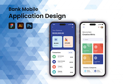 Bank Mobile Application Design figma ui ux
