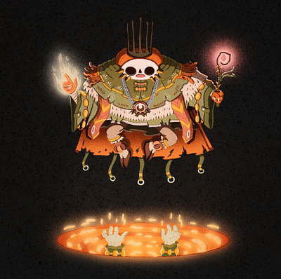 Pumpkin Warlock character design digital illustration halloween illustration procreate pumpkin warlock