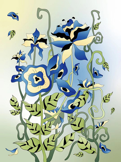flora 1 graphic design illustration