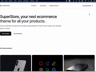 Super Store – E Commerce Multipage Theme ecommerce landing shop stroe tailwind theme