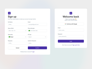 Merlin - Login & Signup by Monty Hayton on Dribbble