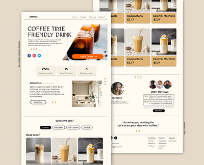 Website Design for Coffe Selling graphic design ui
