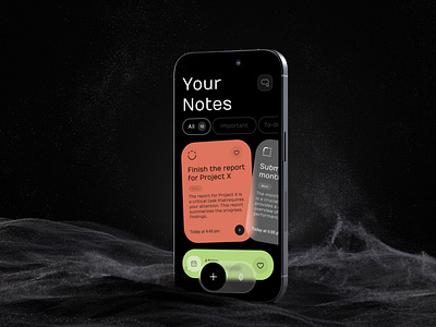 InkFlow - Notes Mobile App assistant collaborative crm daily ui minimal mobile app noteapp notes orbitxagency planner productivity reminder sticky notes task app task list todo app tracking ui ux design web3