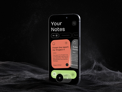 InkFlow - Notes Mobile App assistant collaborative crm daily ui minimal mobile app noteapp notes orbitxagency planner productivity reminder sticky notes task app task list todo app tracking ui ux design web3