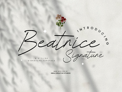 Beatrice Signature – A Stylish Signature Typeface signature