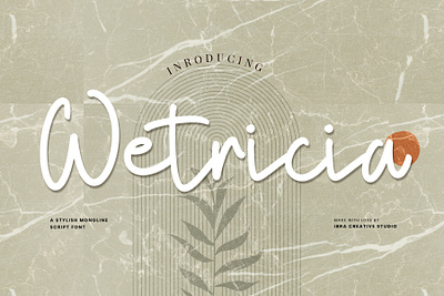 Wetricia – A Stylish Monoline Script Font signature