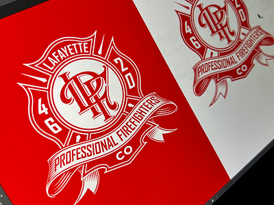 LPF emblem crest emblem firedepartment logo monogram