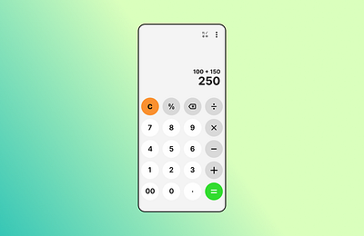 Day 004 Calculator 100day challenge android design calculation calculator dailyui maths ui uidaily uidailychallenge