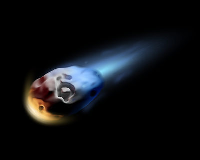 Comet for YooMoney comet drawing illustration meteorite photoshop points render retouch space