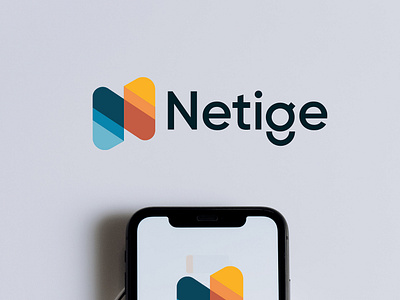 Unveiling our sleek and dynamic Netige logo. 3d branding design animation graphic design logo ui