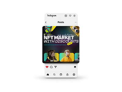 NFT INSTAGRAM POST graphic design ui