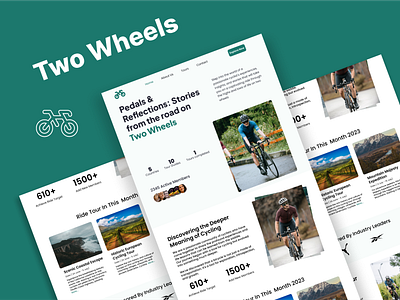 Two Wheels Landing Page aboutus cards community contact contactus cycling cyclingwebsite design figma forms herosection landingpage partners signup ui uiux uiuxdesign uxwriting website website design