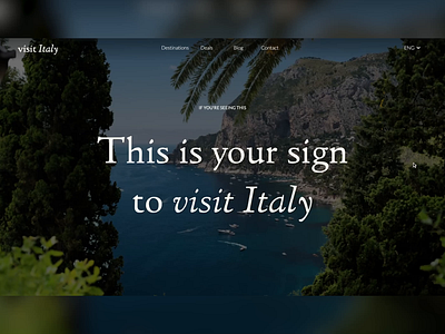 ✨ This is your sign to visit Italy ✨ figma travel web design webflow