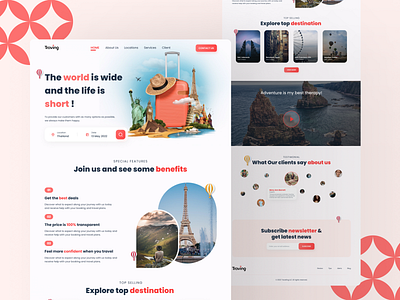 Travel Landing Page Design holiday landingpage thisuix travel travel design travel landing page travel landingpage design travel site travel website traveling traveling design traveling landing page trip landingpage