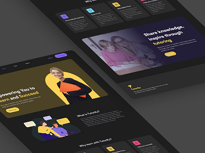 Landing page : Tutor App design app design landing page landing landing page landing page design tutor app tutor design tutorku ui design ui ux