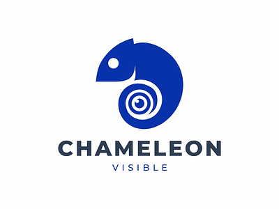 Chameleon /visible/ blue chameleon logo visible