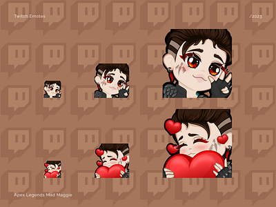 Apex Legends Mad Maggie apex legends character chibi cute emotes game illustration mad maggie twitch смайлики для твича