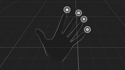 Fingertip Based Menu fingetip hand menu hand tracking interaction design menu interaction meta quest mixed reality navigation prototype prototyping spatial computing spatial design ui ui design unity3d ux ux design virtual reality xr