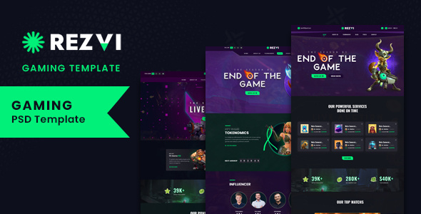 NFT Gaming Template graphic design ui