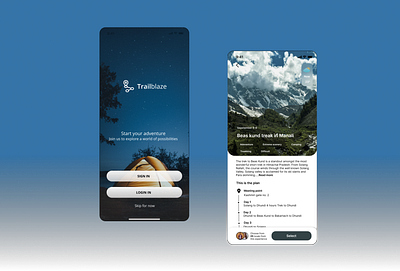 Trailblaze - A Local Adventure App application apps travel app ui uidesign uiux uiux design