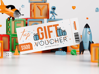 Kid Gift Voucher Card Mockup PSD card certificate coupon gift invitation mockup shop shopping voucher