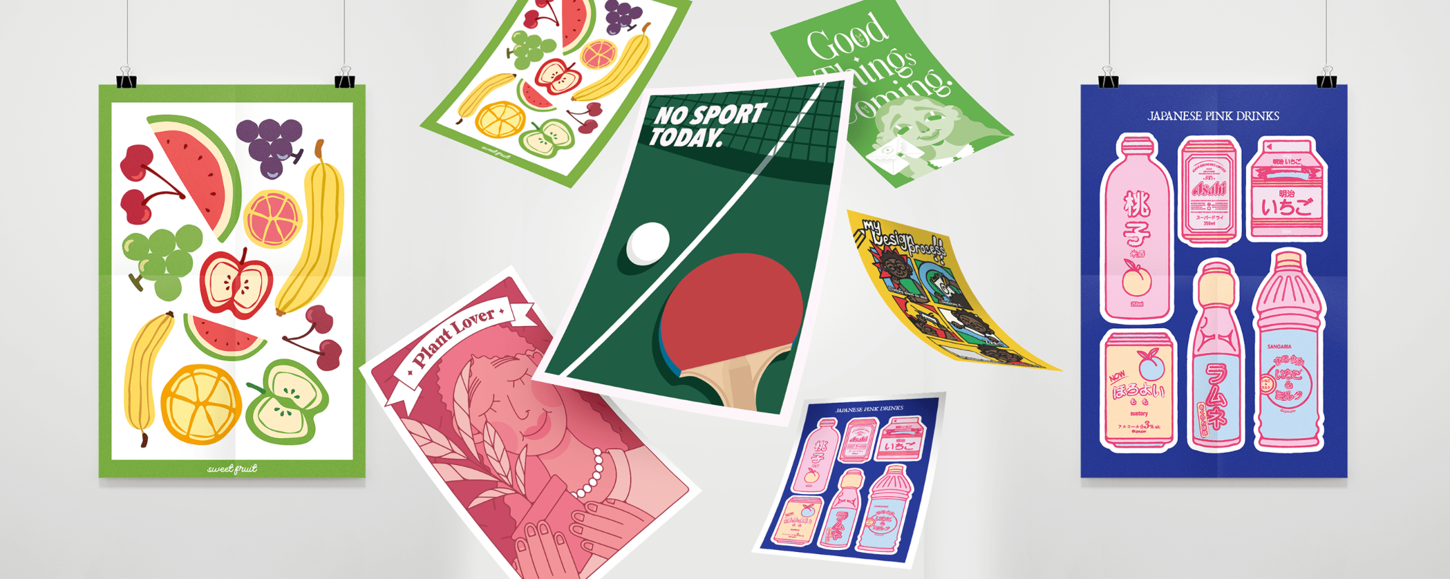 POSTERS COLLECTION 2d 2d illustration design flat illustration graphic design illustration illustrator photoshop poster