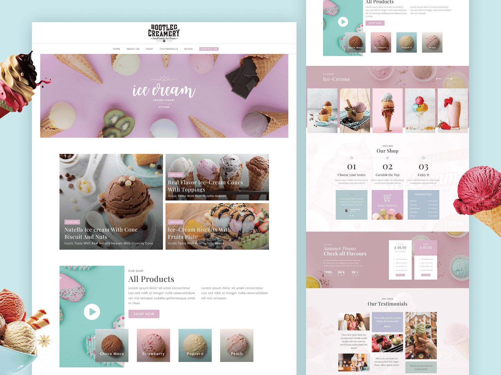 Ice Cream Website Design by Mahnoor Ali on Dribbble