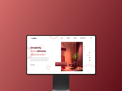 Home decor website mockup branding design figma graphic design ui ux website