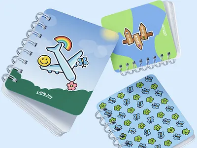 LITTLE JOY COLLECTION 2d 2d illustration flat illustration graphic design illustration logo notebook notebook design stickers