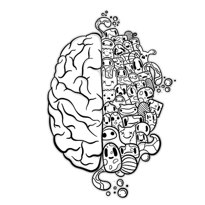 Brain with Doodles animation doodle handdrawn illustration sketch