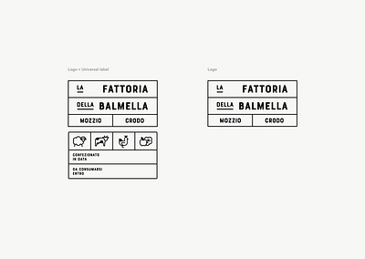 La Fattoria della Balmella brand identity logo packaging stamp