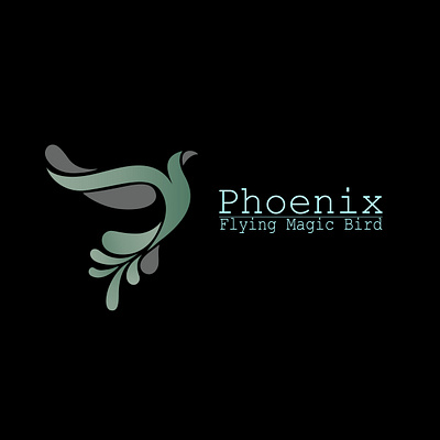 This is a logo phoenix. animation branding graphic design logo