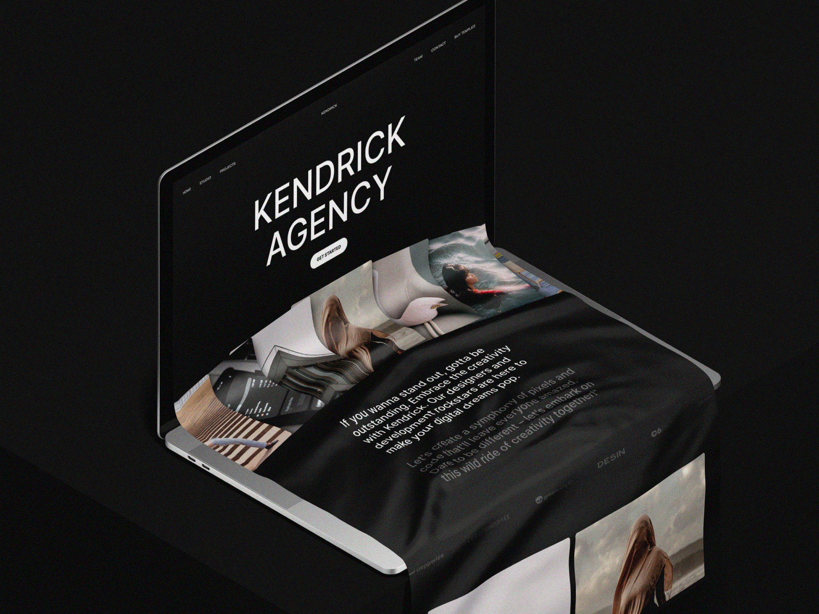 Kendrick© Webflow Template animation header hero home interactions landing page minimal portfolio template ui ux webflow website