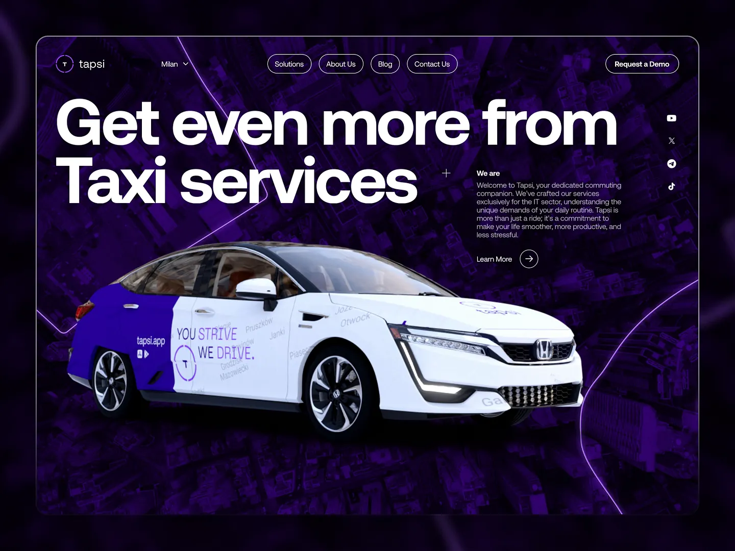 Innovative Taxi Website Design for Enhanced User Experience