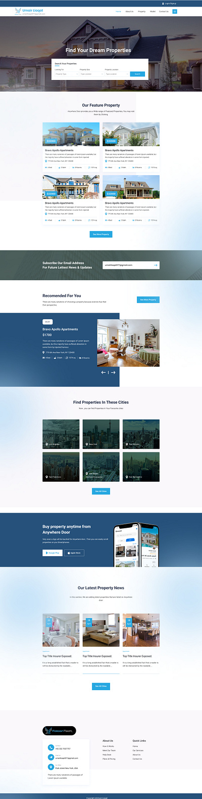 Property Landing Page Design 🌆 landing page property property website propertysearch web dev website development