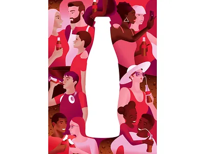 Cola – Conceptual crowd advertising illustration advertizing clean illustration coca cola conceptual crowd crowd illustration crowd scene drink branding editiorial flat illustration graphic design illustration jack daly lifestyle illustration negative space negative space illustration scottish artist scottish illustrator vector illustration