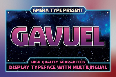 Gavuel display font font template typeface