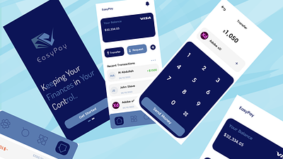 EasyPay: Digital Finance App app design bank app banking finance app graphic design mobile app mobile app ui mobile bank app money transfer send money ui ui ux