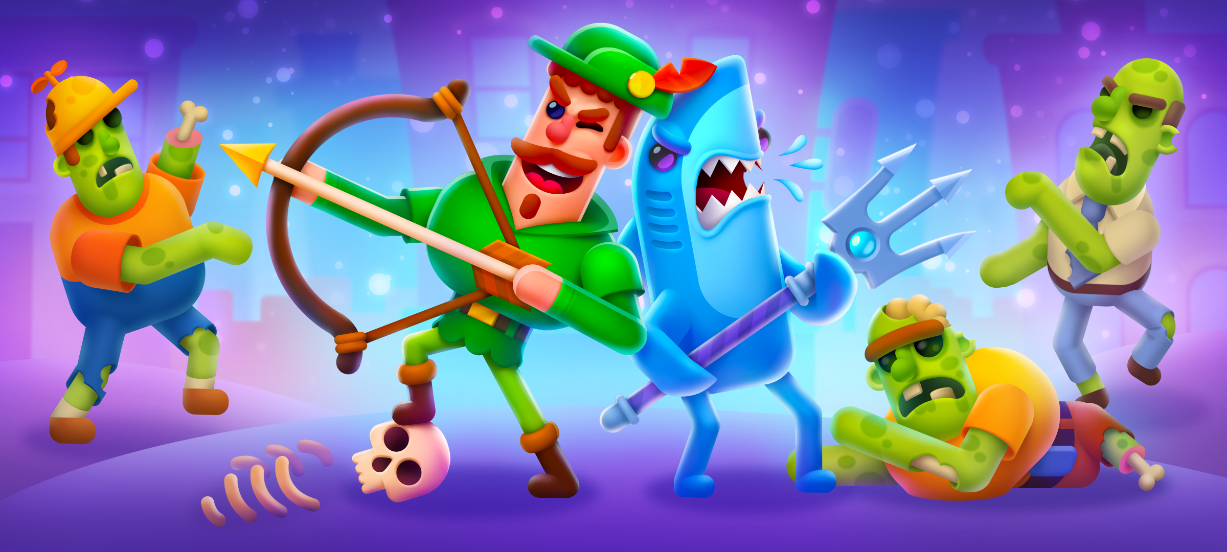 Illustration for Bowmasters game by Alexandra on Dribbble