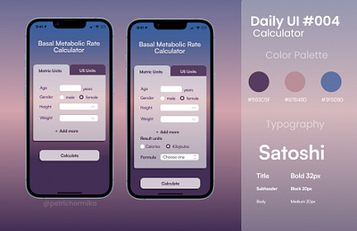 Daily UI #004 Calculator app calculator daily ui design figma ui