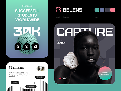 Belens: Brand Identity for Online School brand identity branding course e learning education elearning learning platform online courses online learning online school