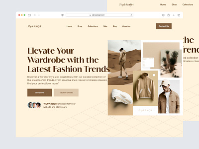 Fashion landing page animation graphic design ui uiux user experience user interface ux