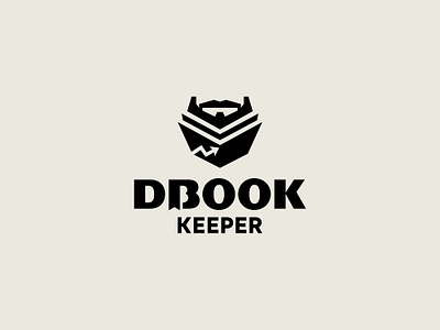 DBook Keeper accounting beard book bookkeeper bookkeeping logo man marketing stats tag
