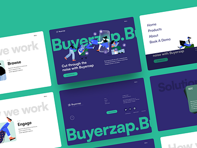Buyerzap - review aggregator landing page design graphic design madewithadobexd ui ux